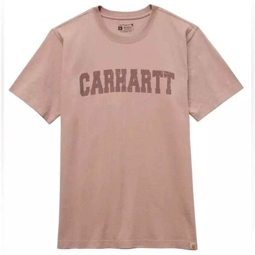 Carhartt Collegiate Logo Tee XL Mink Brown Graphic Short Sleeve Shirt